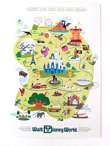 Walt disney world map art - disney,